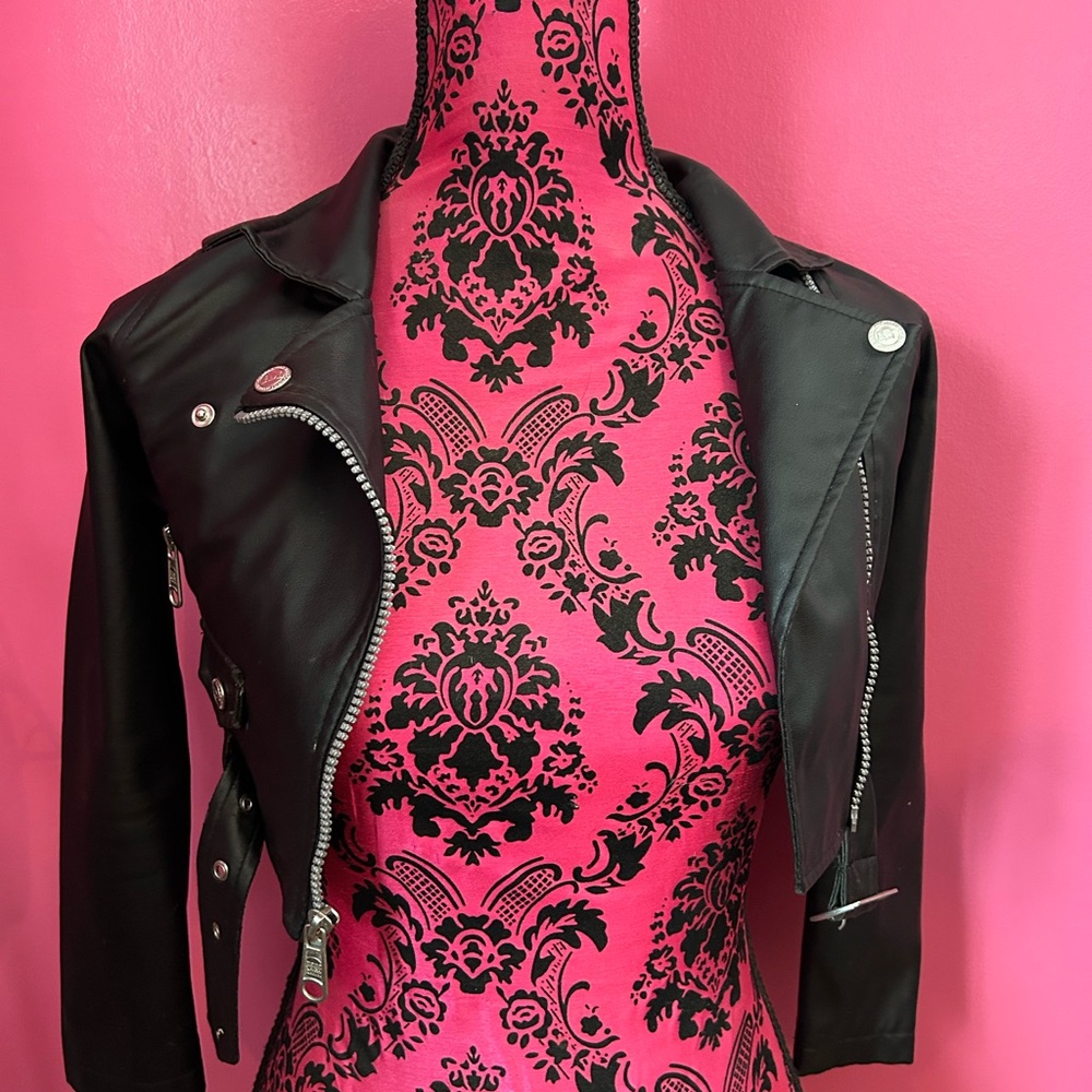 Stylish Black Leather Jacket for Kids